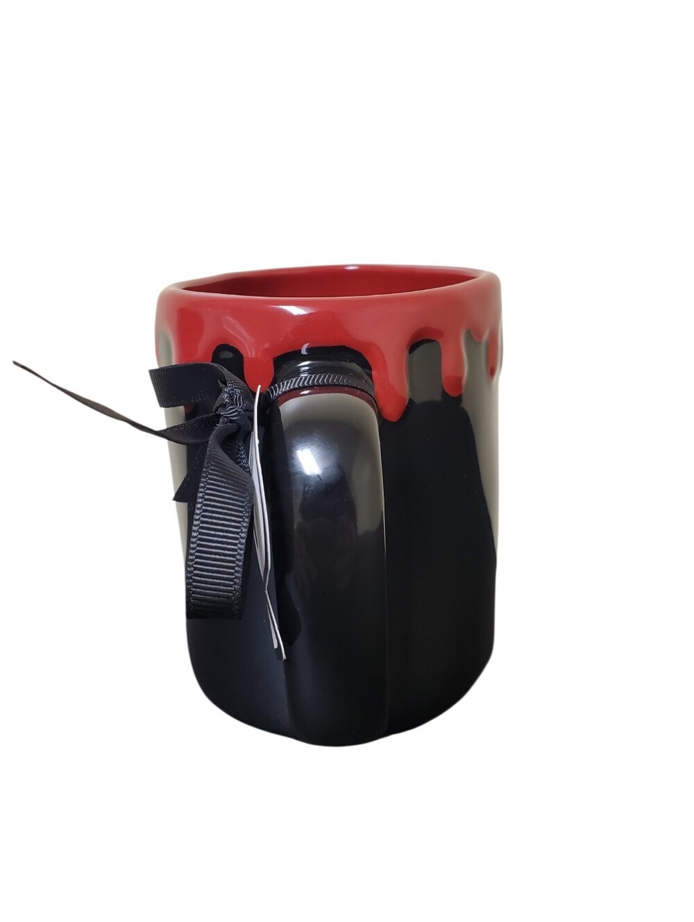 Rae Dunn Bite Me Viral Halloween Red Vampire Blood Drip Ceramic Coffee Mug NWT - Picture 2 of 6